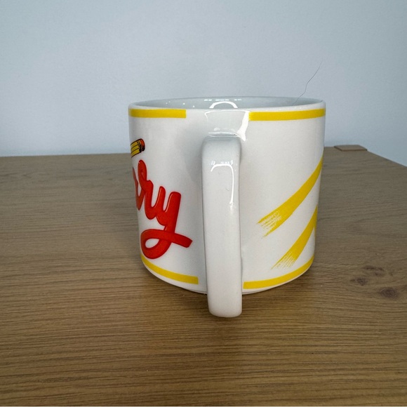 Vintage SECRETARY Red and Yellow Mug - Picture 4 of 6